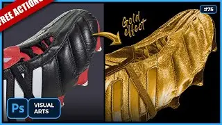 GOLD EFFECT - Makes any object into Gold in Photoshop + Free Photoshop Actions