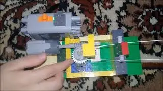 Самоделка из лего-техник. Канатная дорога.