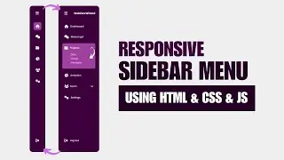 Responsive Sidebar Menu Using HTML CSS And JavaScript | WebDevWizard