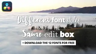 How to use different types of text in the same edit box + Download the 12 fonts | DaVinci Resolve 17