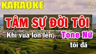 Tâm Sự Đời Tôi Karaoke Tone Nữ Nhạc Sống | Trọng Hiếu