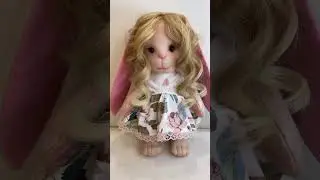 Зайка Беляночка с сердечком-игольницей. Текстильная куколка #кукла #текстильнаякукла