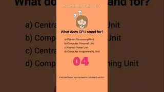 "CPU Stand For? Shorts Quiz"