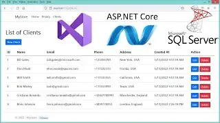 Create ASP.NET Core Web Application With SQL Server Database Connection and CRUD Operations