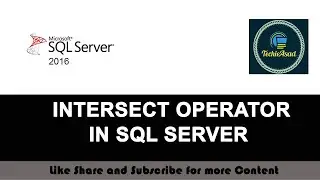 42- Intersect Operator in SQL SERVER