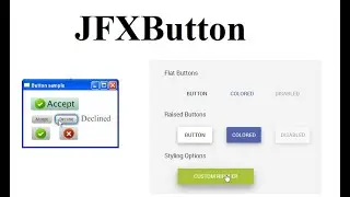 JavaFX Material Design JFoenix Tutorial 47 - JFXButton