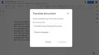 How To Translate A Google Doc