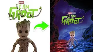 Marvel Groot Photo Manipulation  - Photoshop Tutorial 