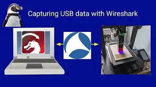 Capturing USB traffic with Wireshark (sniffing USB data) - Viewing LightBurn to Laser Cutter GCode