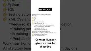 Associate Software Engineer Fresher job #job #freshers #itjobs