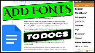 How to Add More Fonts to Google Docs