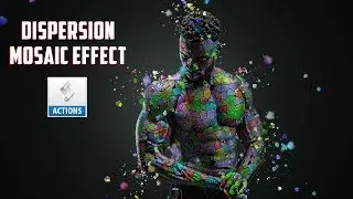 Photoshop Tutorial : Dispersion Mosaic Effect In Photoshop - Free Photoshop Action