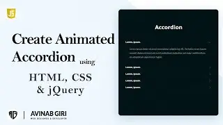 How to Create Animated Accordion using HTML CSS & jQuery.