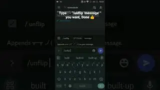 How to Create unflip message |--| in Discord Mobile #roduz #discord #tutorial #unflip #how #slash