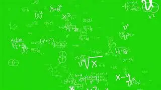 4K Math Background Greenscreen effect Chromakey