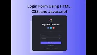 How to Build Login Page in HTML | How to Validate Form in Javascript | Form Validation | CSS UI