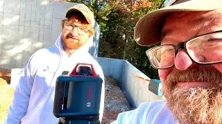 North Chatt Home - Ep 4 - Using Our New Bosch GRL 900 Laser to Mark the Floor on The Concrete Walls