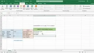 CONCAT and CONCATENATE Function in Excel