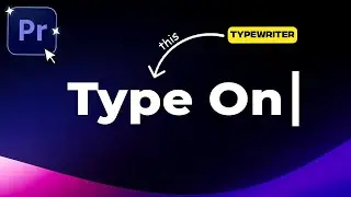 Typewriter Type On Text Effect with Blinking Cursor - Adobe Premiere Pro