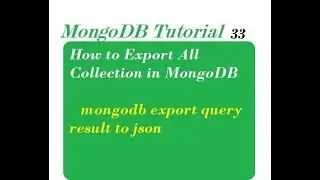 How to Export All Collection in MongoDB