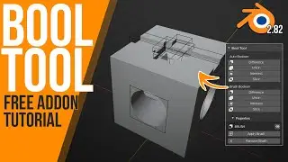 How to work with the Bool Tool | Blender 2.82 - free Addon | Tutorial