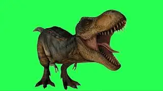 Dinosaur Roar Animation Green Screen 60FPS | Roar Sound Effect | Monster Green Screen | Sky Fx