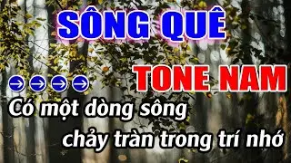 Sông Quê Karaoke Tone Nam ( Am ) Karaoke Lâm Beat - Beat Mới