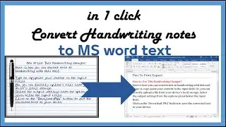 how to convert handwriting into text