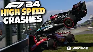 F1 24 HIGH SPEED CRASHES