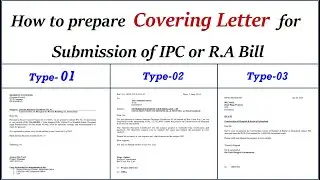 How to write covering letter for IPC Submission | Cover Letter for Construction Bills submission |