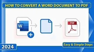 How to convert a Word Document to PDF 2024 | Word Doc to PDF | Word to PDF Convert Tutorials