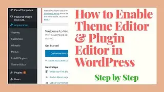 How to enable theme editor in  WordPress Appearance || theme editor not showing in wordpress problem