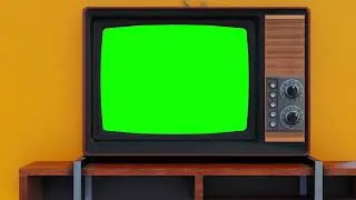 [4K] Into a Retro TV - Green Screen