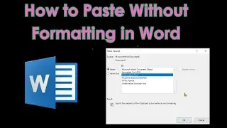 How to Paste Without Formatting in Word