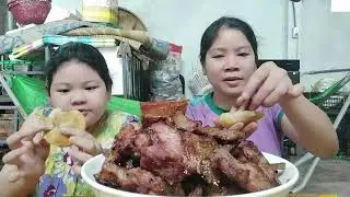 Bánh giầy nướng kẹp thị nướng với Bảo Ngọc