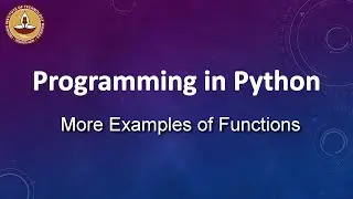 More Examples of Functions