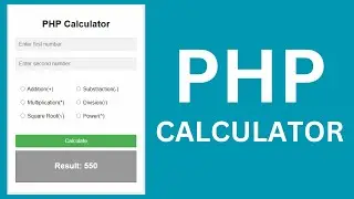 PHP Calculate 2 Numbers Form Input - Addition, Subtraction, Multiplication, Division, Power, Root