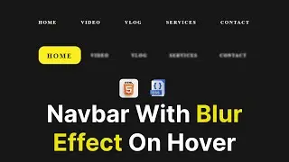 How To Create A Top Navbar With Blur Effect | With HTML & CSS