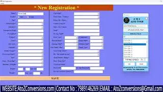 Software For Automatic Matrimonial Form Filling Data Entry Work