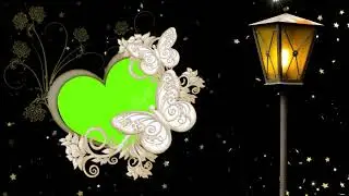 Heart Shape Green Screen Frame With Motion Background | Heart Shape Template Star Video Effect