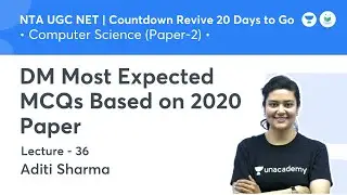 DM Most Expected MCQ Based on 2020 Paper | Computer Science | NTA UGC NET JRF 2021 | by Aditi Sharma