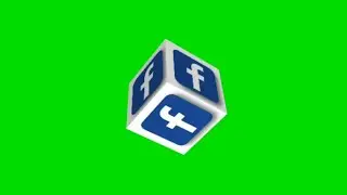 Animated 3D Facebook Logo green screen animation effects HD footages | chroma key Facebook icon