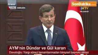 AYM’nin Can Dündar ve Erdem Gül Kararına Davutoğlu’ndan İlk Yorum.