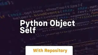 python object self