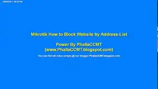 Mikrotik How to Block Website by Address List