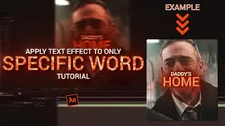 apply text effect to only SPECIFIC WORD - after effects tutorial (updated for 2025)