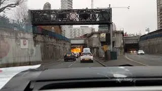 Driving through the Blackwall Tunnel