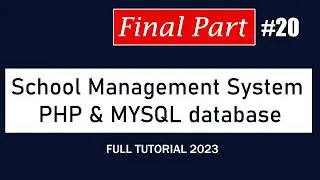 How to Make School Management System Using PHP & MYSQL database Part 20