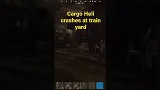 Cargo Heli crashes into water tower at Train Yard! (Rust console).     #rustconsole #rust #shorts