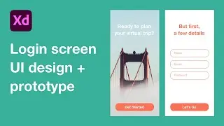 Login Screen UI Design and Prototype with Adobe XD